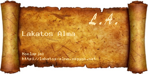 Lakatos Alma névjegykártya